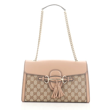 Gucci Emily Chain Flap Bag GG Canvas Medium