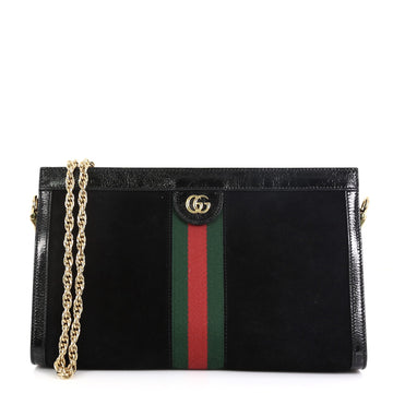 Gucci Ophidia Chain Shoulder Bag Suede Medium