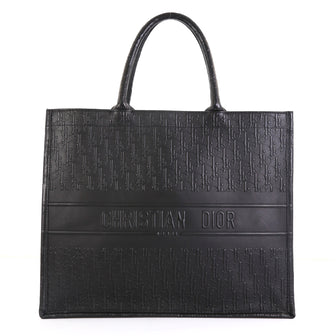 Christian Dior Book Tote Oblique Embossed Leather 