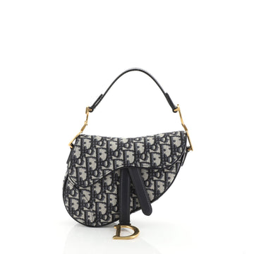 Christian Dior Saddle Handbag Oblique Canvas Mini