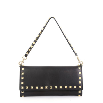 Valentino Rockstud Trifold Wallet on Strap Leather 