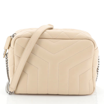 Saint Laurent LouLou Bowling Bag Matelasse Chevron Leather Small