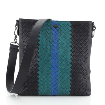 Bottega Veneta Flat Messenger Bag Intrecciato Nappa Medium