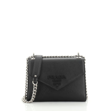 Prada Monochrome Shoulder Bag Saffiano Leather 