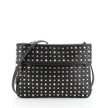 Prada Expandable Crossbody Bag Studded Leather 