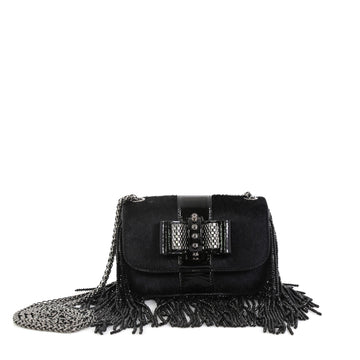Christian Louboutin Fringe Sweet Charity Crossbody Bag Pony Hair Mini