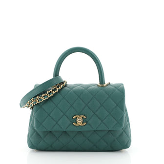 Chanel Coco Top Handle Bag Quilted Caviar Mini