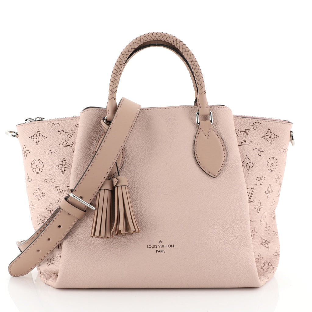 Louis Vuitton Haumea Satchel Handbag Mahina Leather Monogram Perforated  Pink - ShopperBoard