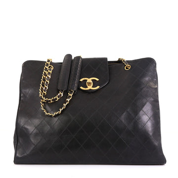 Chanel Vintage Supermodel Weekender Bag Quilted Leather Large