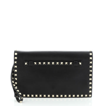 Valentino Rockstud Flap Clutch Leather 