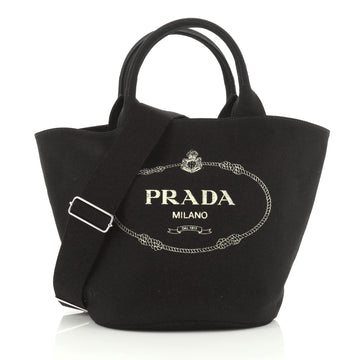 Prada Canapa Convertible Shopping Tote Canvas Medium