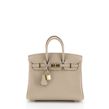 Hermes Birkin Handbag Light Swift with Gold Hardware 25