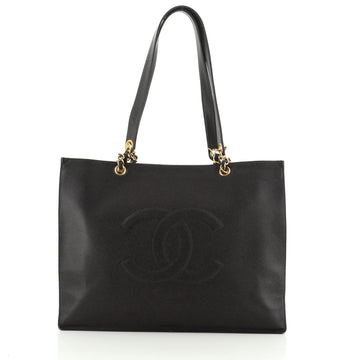 Chanel Vintage CC Chain Tote Caviar XL