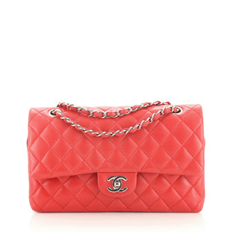 Chanel Vintage Classic Double Flap Bag Quilted Lambskin Medium