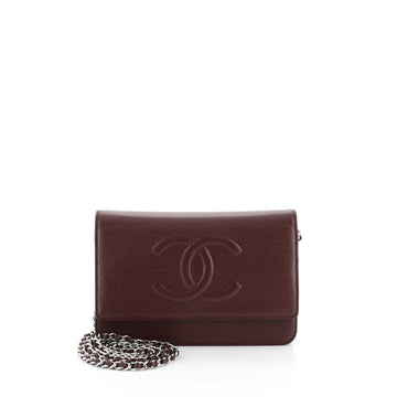Chanel Timeless Wallet on Chain Caviar 