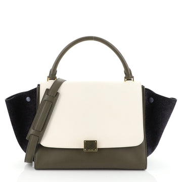 Celine Tricolor Trapeze Handbag Leather Medium