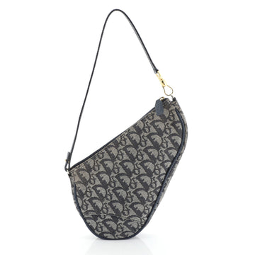 Christian Dior Vintage Saddle Bag Diorissimo Canvas Mini