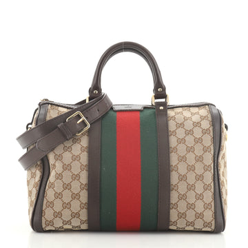 Gucci Vintage Web Boston Bag GG Canvas Medium