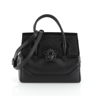 Versace Palazzo Empire Bag Crystal Embellished Leather Medium