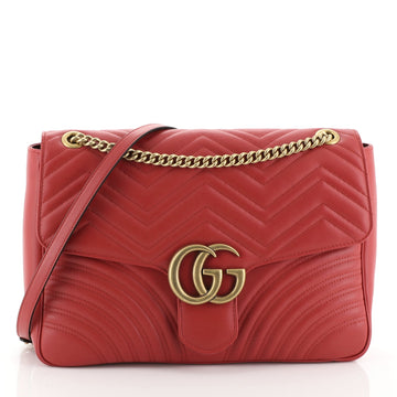 Gucci GG Marmont Flap Bag Matelasse Leather Large
