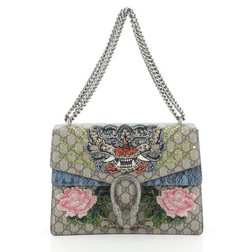 Gucci Dionysus Bag Embellished GG Coated Canvas with Python Medium
