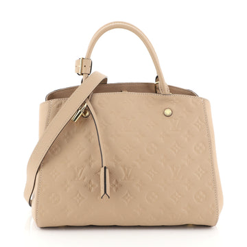 Louis Vuitton Montaigne Handbag Monogram Empreinte Leather MM