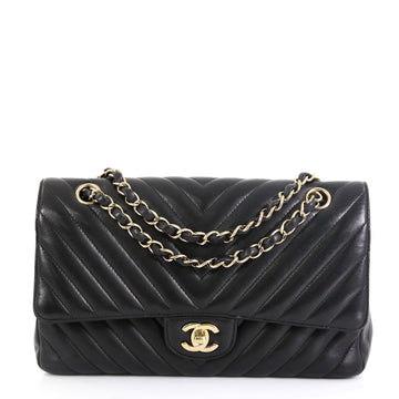 Chanel Classic Double Flap Bag Chevron Lambskin Medium