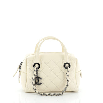 Chanel Feather Weight Bowling Bag Quilted Calfskin Small