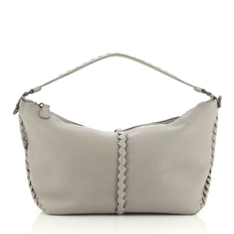 Bottega Veneta Shoulder Bag Cervo Leather with Intrecciato Detail Small