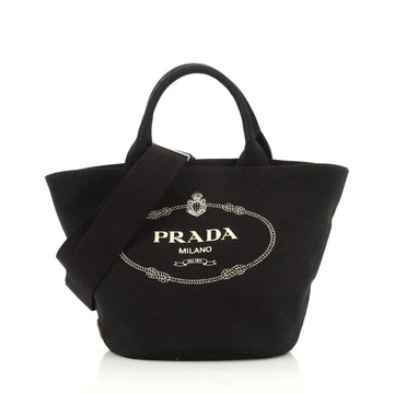 Prada Canapa Convertible Shopping Tote Canvas Medium