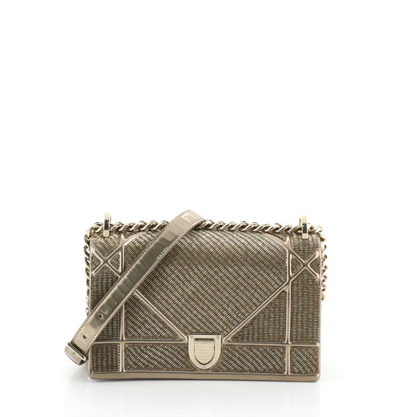 FWRD Renew Dior Micro Cannage Leather Baby Diorama Flap Bag in