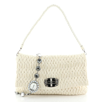 Miu Miu Crystal Clutch Matelasse Leather Large