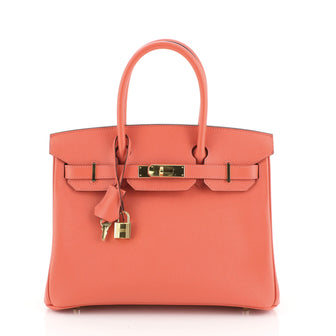 Hermes Birkin Handbag Pink Epsom with Gold Hardware 30
