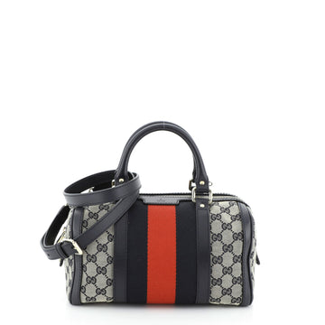Gucci Vintage Web Boston Bag GG Canvas Small