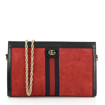 Gucci Ophidia Chain Shoulder Bag Suede Medium