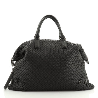 Bottega Veneta Convertible Satchel Grommet Embellished Intrecciato Nappa Maxi