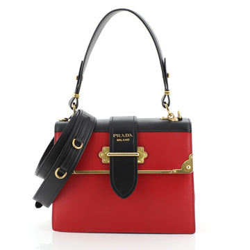 Prada Cahier Convertible Shoulder Bag City Calf and Saffiano Leather Medium