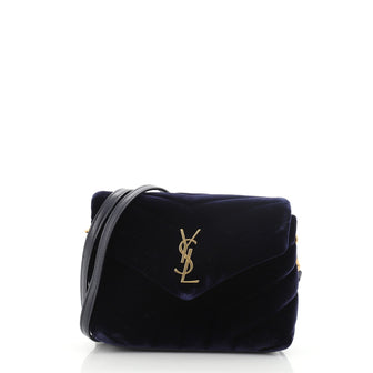 Saint Laurent LouLou Shoulder Bag Matelasse Chevron Velvet Toy