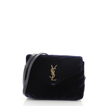 Saint Laurent LouLou Shoulder Bag Matelasse Chevron Velvet Toy