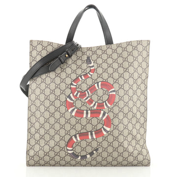 Gucci Convertible Soft Open Tote Printed GG Coated Canvas Tall