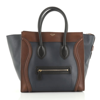 Celine Tricolor Luggage Bag Leather Mini