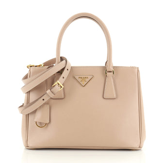 Prada Galleria Double Zip Tote Saffiano Leather Small