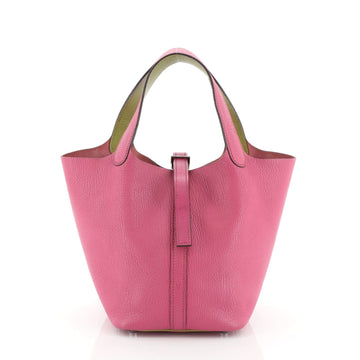 Hermes Bicolor Picotin Bag Chevre de Coromandel PM