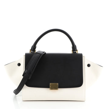 Celine Trapeze Handbag Canvas with Leather Small