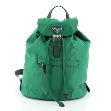 Prada Front Zip Drawstring Backpack Tessuto Large