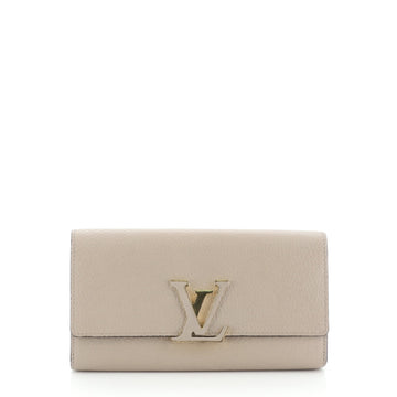 Louis Vuitton Capucines Wallet Leather 