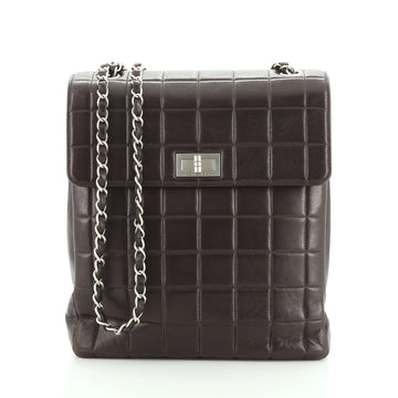 Chanel Chocolate Bar Multipocket Flap Bag Quilted Leather Small
