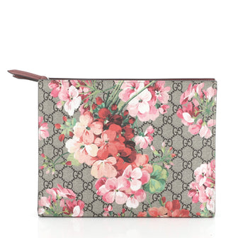 Gucci Toiletry Pouch Blooms Print GG Coated Canvas Large