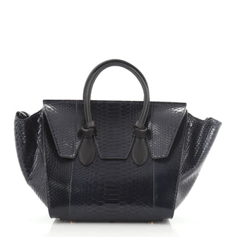 Celine Tie Knot Tote Python Small