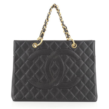 Chanel Vintage Grand Shopping Tote Quilted Caviar 
